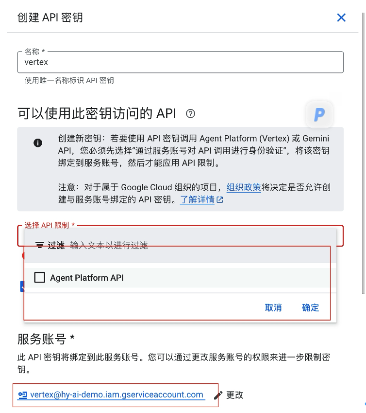 API Key API Restrictions